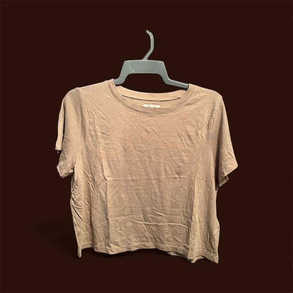 Madewell Tops - Madewell Boxy Beige Women's Short Sleeve Top